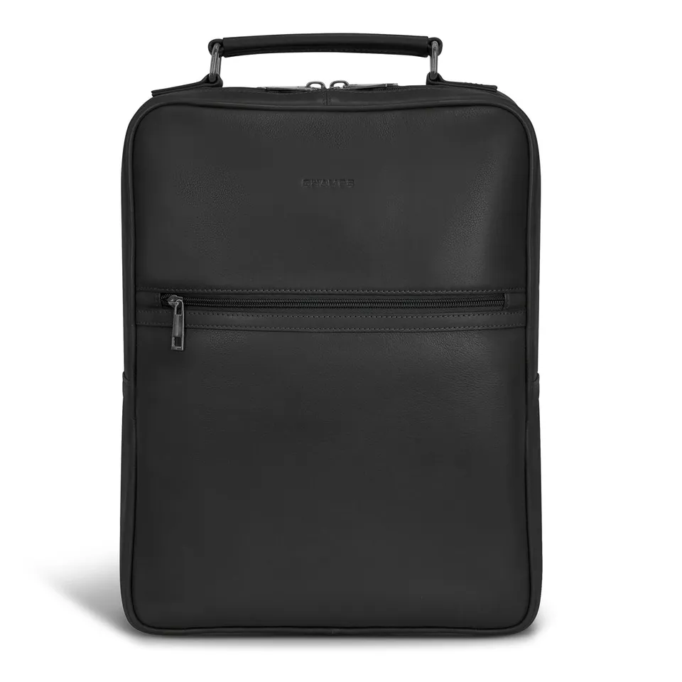 Champs Luggage Onyx Leather Compact Backpack