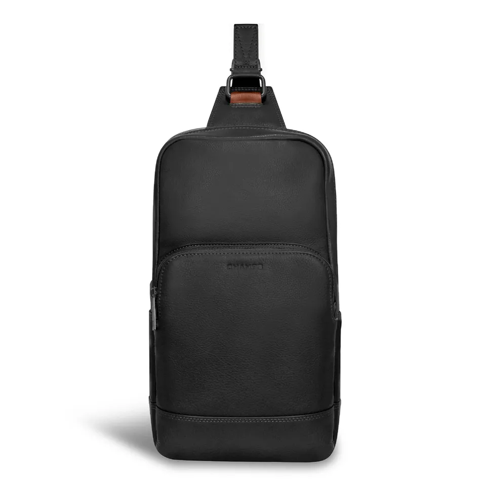Champs Luggage Onyx Leather Sling Bag